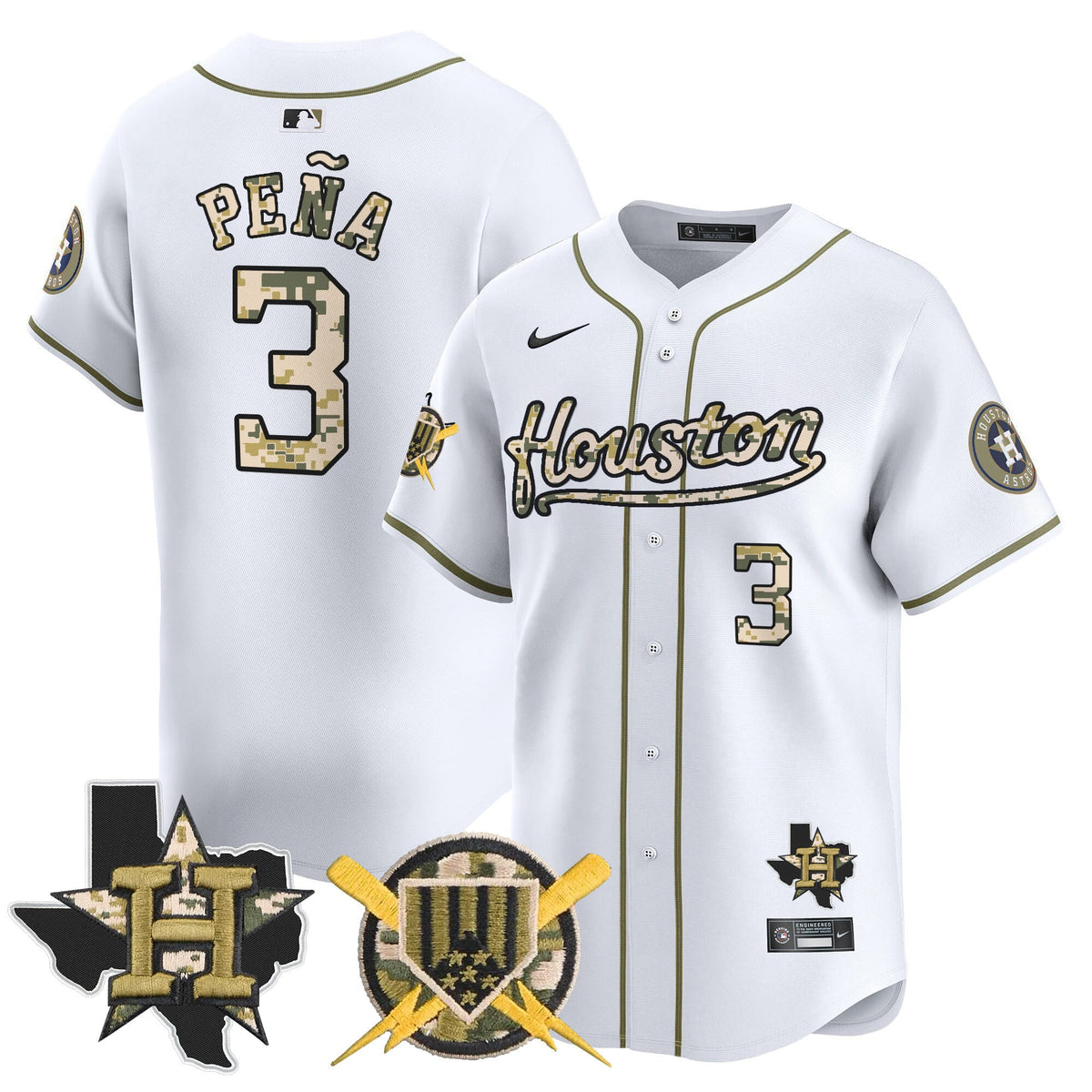 Houston Astros Armed Forces Day Vapor Premier Limited Jersey - All Stitched V2