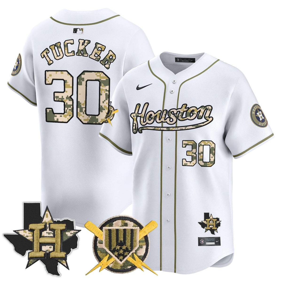 Houston Astros Armed Forces Day Vapor Premier Limited Jersey - All Stitched V2