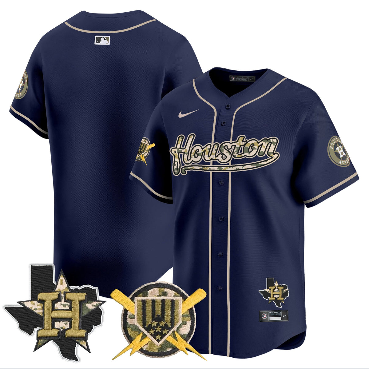 Houston Astros Armed Forces Day Vapor Premier Limited Jersey - All Stitched V2
