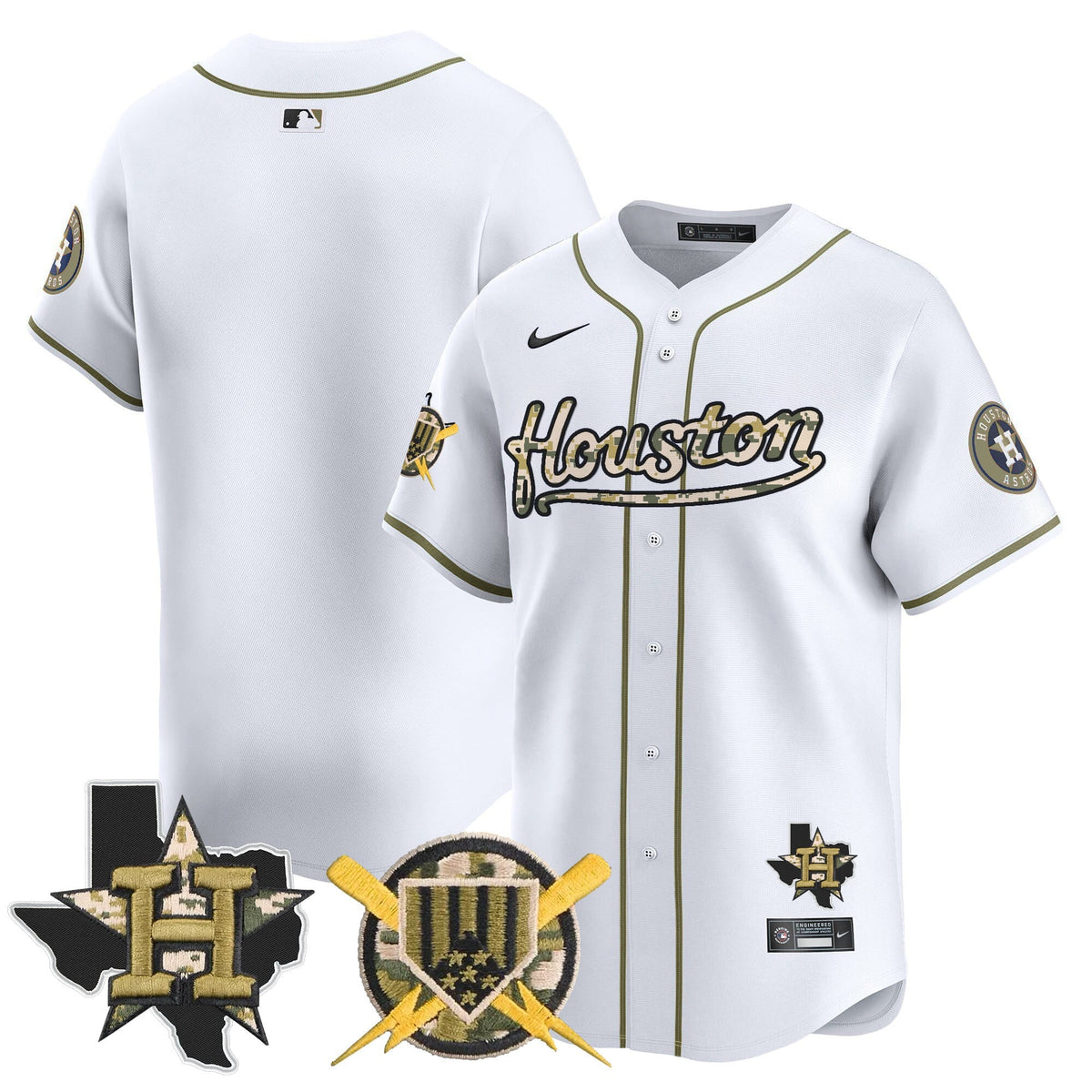 Houston Astros Armed Forces Day Vapor Premier Limited Jersey - All Stitched V2