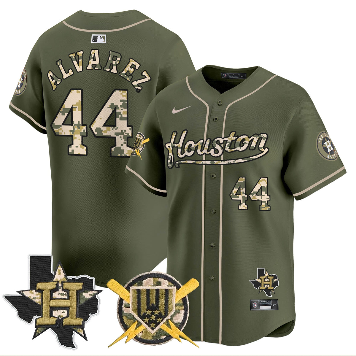 Houston Astros Armed Forces Day Vapor Premier Limited Jersey - All Stitched V2