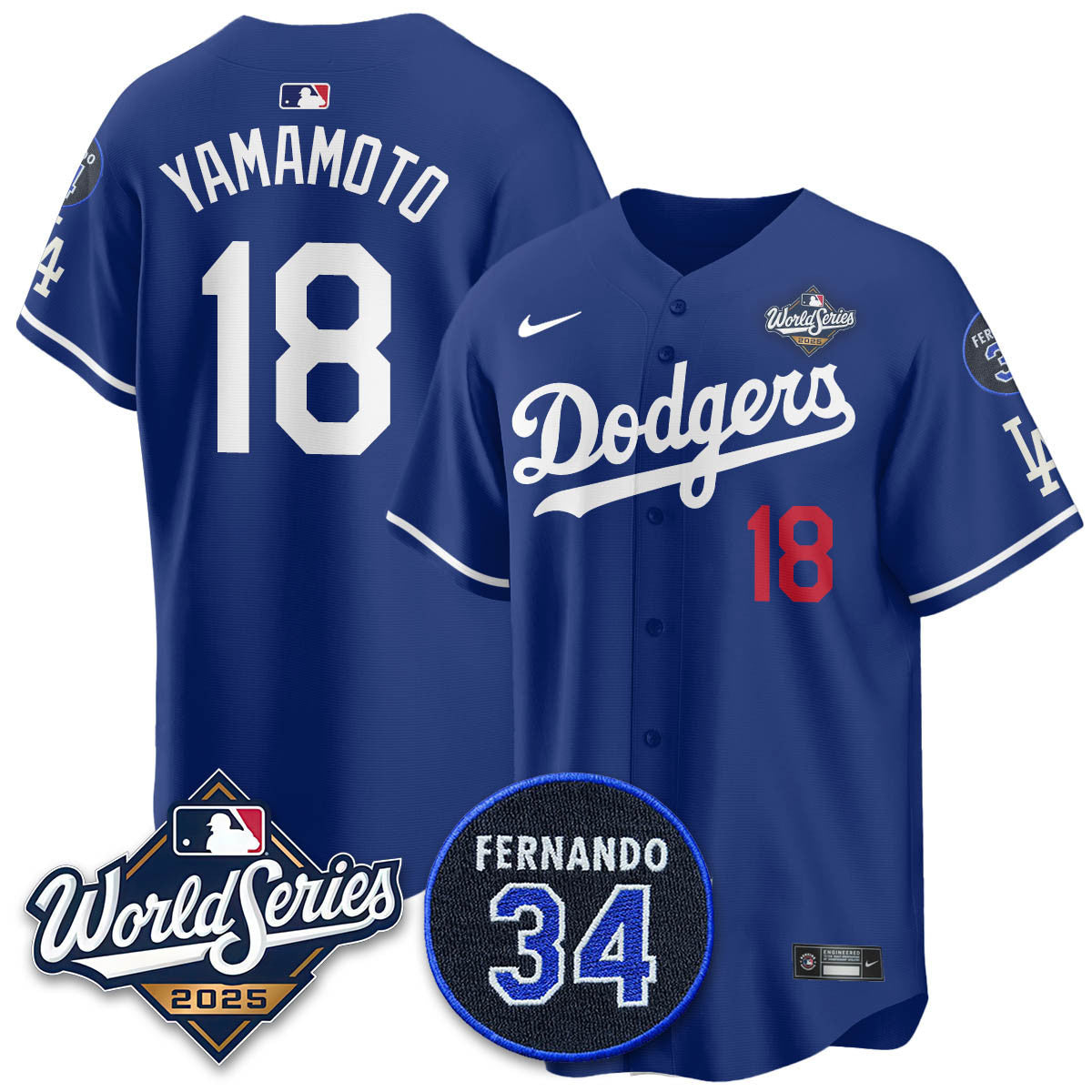LAD 2025 World Series Champions Men Jersey N1 - All Stitched