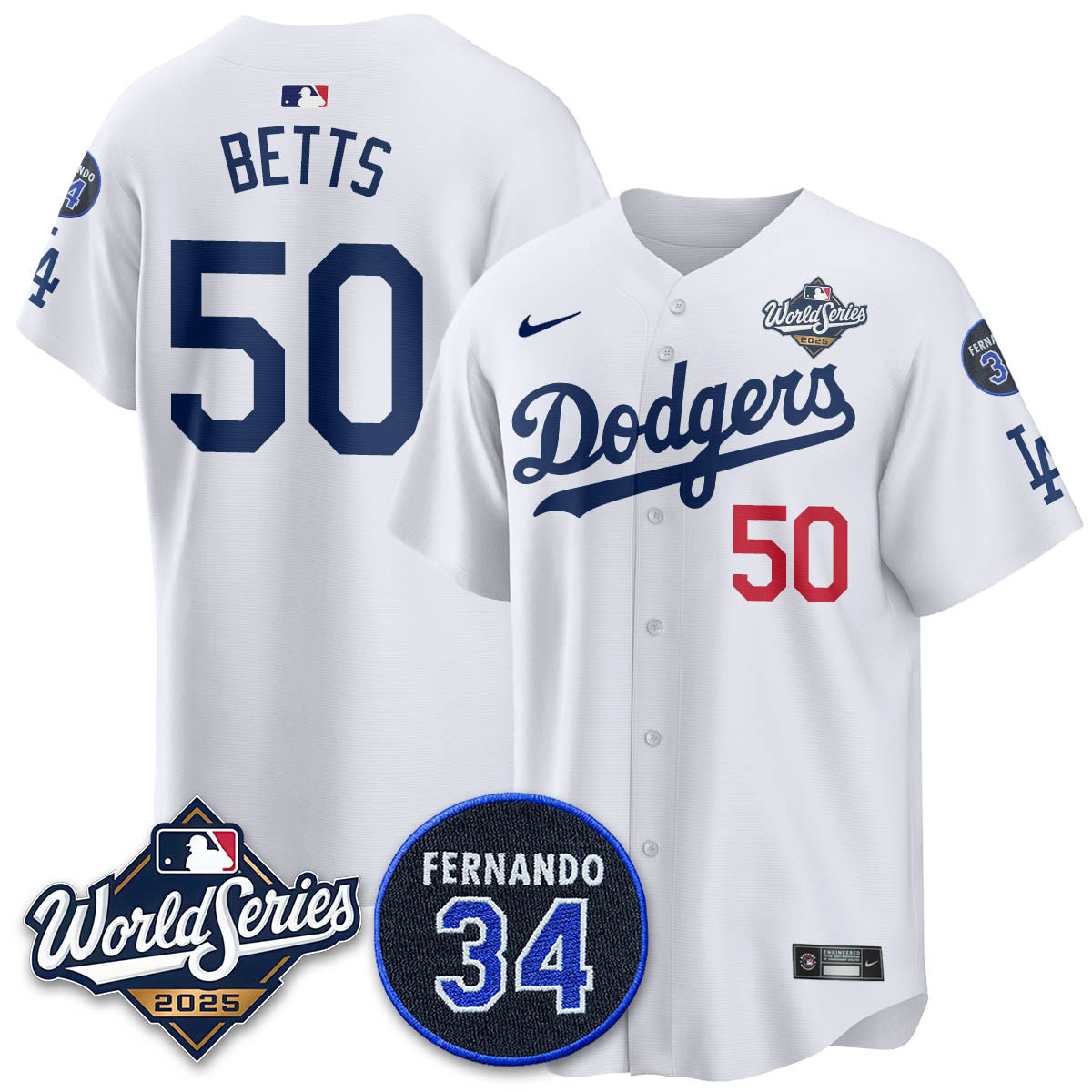 LAD 2025 World Series Champions Men Jersey N1 - All Stitched