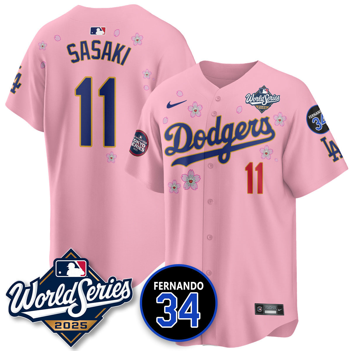 LAD Tokyo Series 2025 NL Champions Jersey - All Stitched